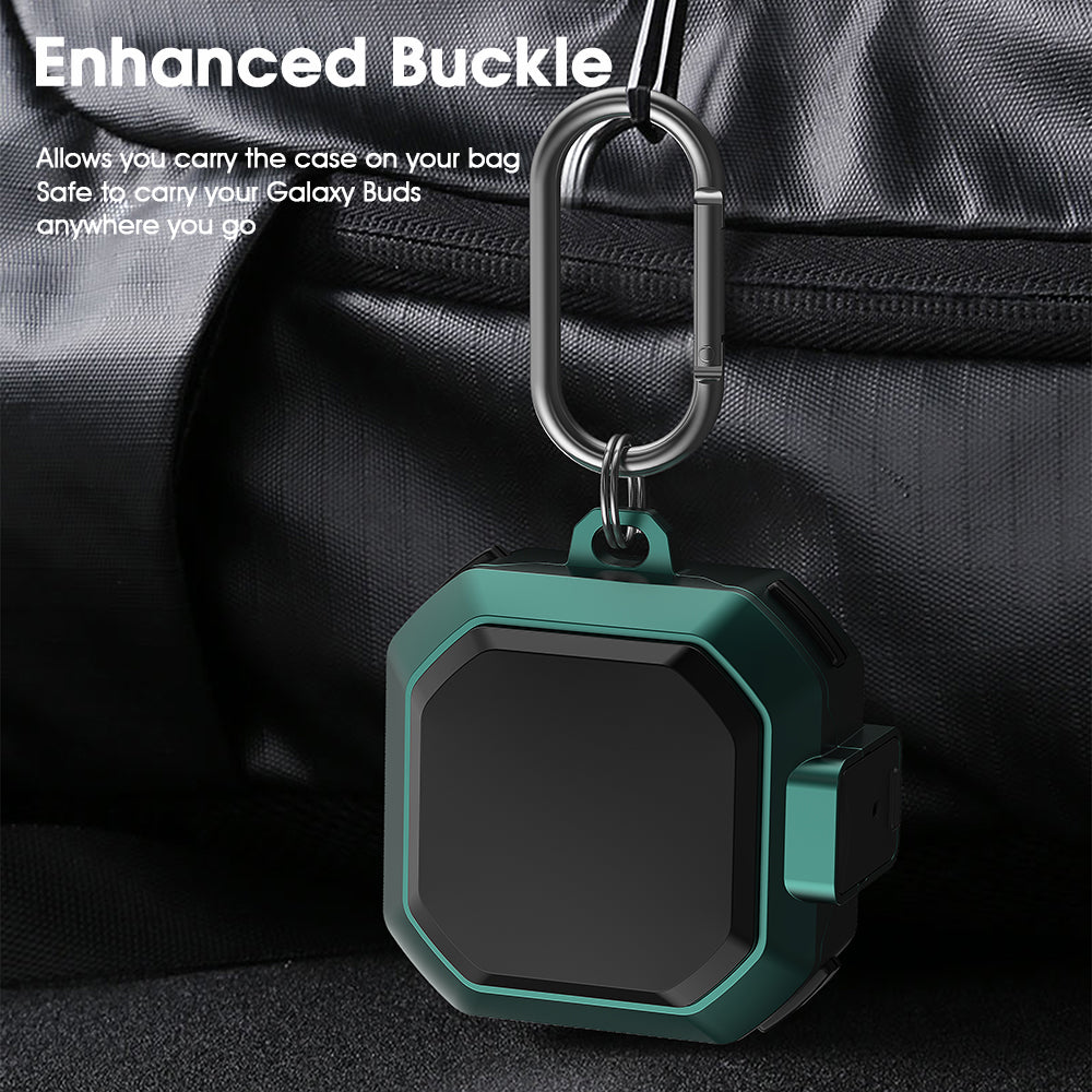 ZORBES Fashion Hard Protective Cover for Samsung Galaxy Buds Pro(2021), Galaxy Buds 2, Galaxy Buds Live (2020), Shockproof Case Cover Full Body with Keychain (Without Earbud, Seperate Pieces Design) ZORBES Fashion Hard Protective Cover for Samsung Galaxy Buds Pro(2021), Galaxy Buds 2, Galaxy Buds Live (2020), Shockproof Case Cover Full Body with Keychain (Without Earbud, Seperate Pieces Design)